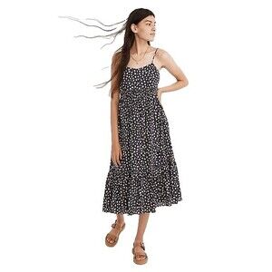 Madewell Cami Smock-Waist Tiered Midi Dress Women's size 4 NWOT in Sweet Floral